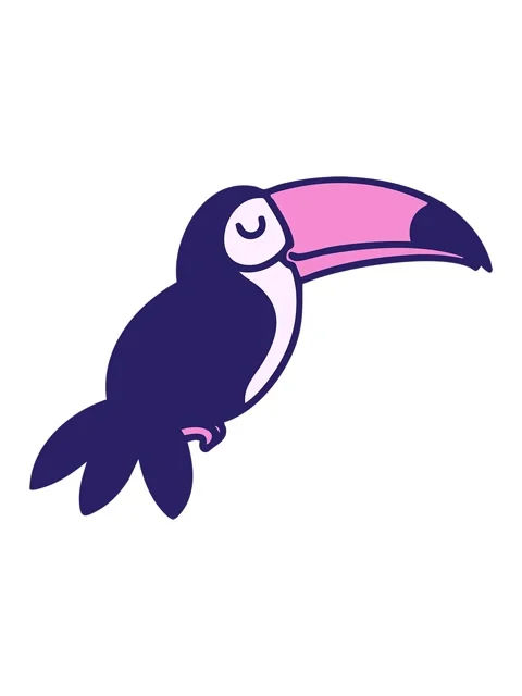 Pixelize effect animation of brazil toucan cultural animal icon drawing Stock Footage 324048203