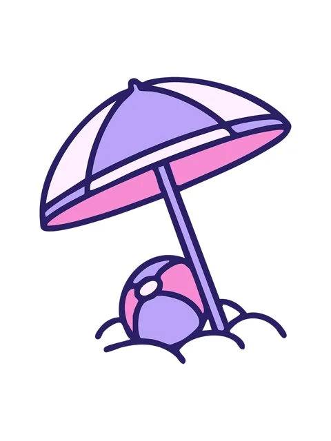 Pixelize effect animation of brazilian parasol and beachball 動画素材 324197864