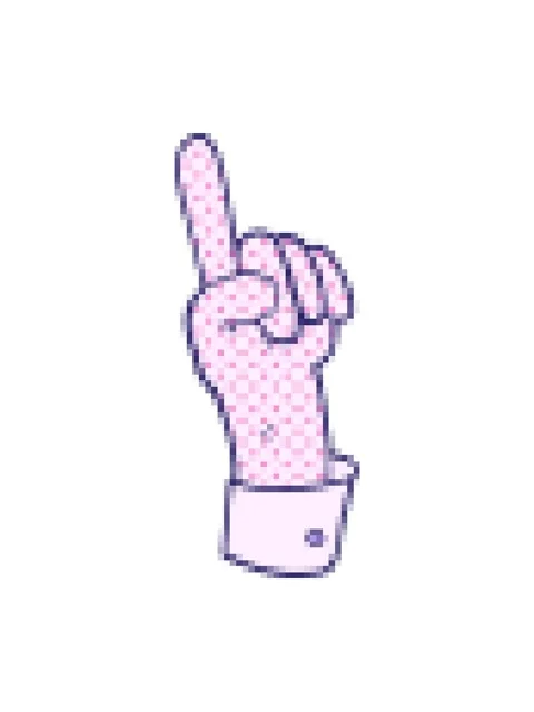 Pixelize effect animation of carton of hand gesture Stock Footage 324240613