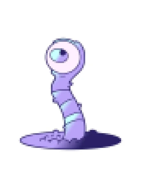 Pixelize effect animation of cartoon alien swamp monster design Stock Footage 324062391