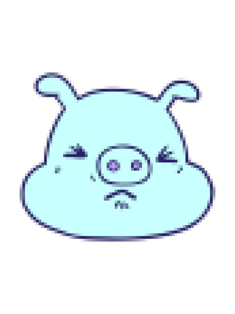 Pixelize effect animation of cartoon angry pig face Stock Footage 324458833