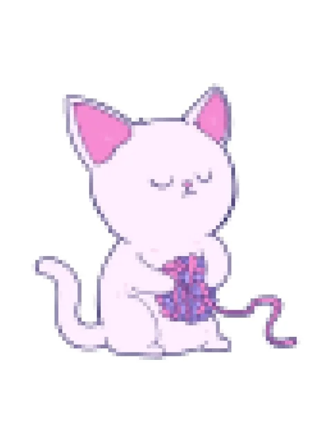 Pixelize effect animation of cartoon cat playing with ball of yarn 库存影片 324466599