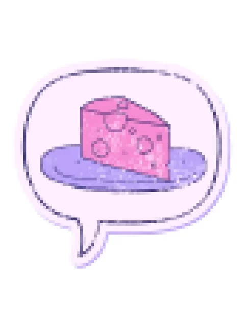 Pixelize effect animation of cartoon cheese with speech bubble sticker Stock Footage 324324899