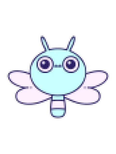 Pixelize effect animation of cartoon of a cute bug Stock Footage 324171773