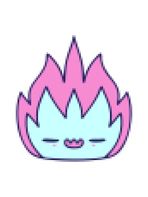 Pixelize effect animation of cartoon of a cute flame demon Stock Footage 324196730