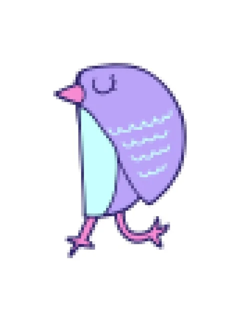 Pixelize effect animation of cartoon of a cute fun bird Stock Footage 324344462