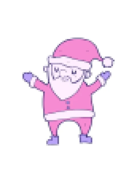 Pixelize effect animation of cartoon dancing santa Stock Footage 324251113