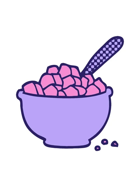 Pixelize effect animation of cartoon doodle bowl of cereal Stock Footage 324064780