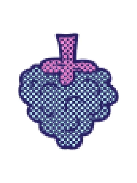 Pixelize effect animation of cartoon doodle raspberry Stock Footage 324093574