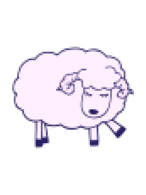 Pixelize effect animation of cartoon doodle cute sheep Stock Footage 324116383