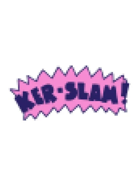Pixelize effect animation of cartoon doodle word kerslam Stock Footage 324118067