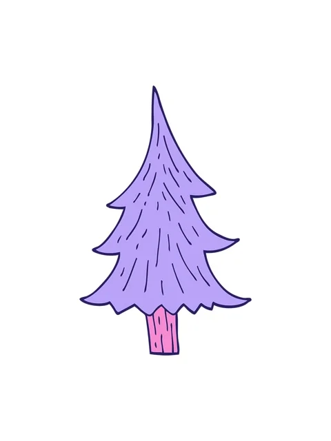 Pixelize effect animation of cartoon doodle pine trees Stock Footage 324122670