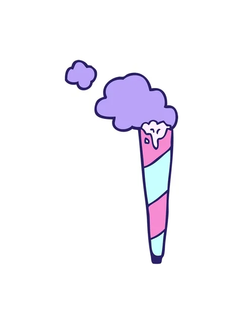 Pixelize effect animation of cartoon doodle rolled cigarette Stock Footage 324206645
