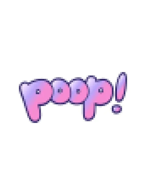 Pixelize effect animation of cartoon doodle font poop Stock Footage 324207551