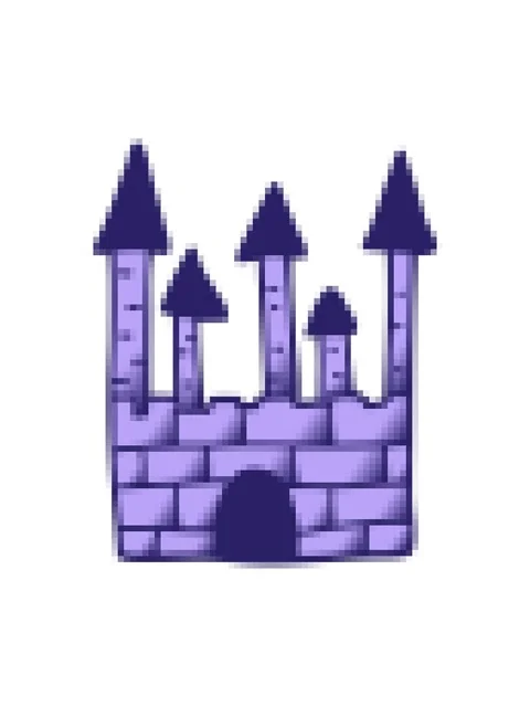 Pixelize effect animation of cartoon doodle traditional castle Stock Footage 324218543