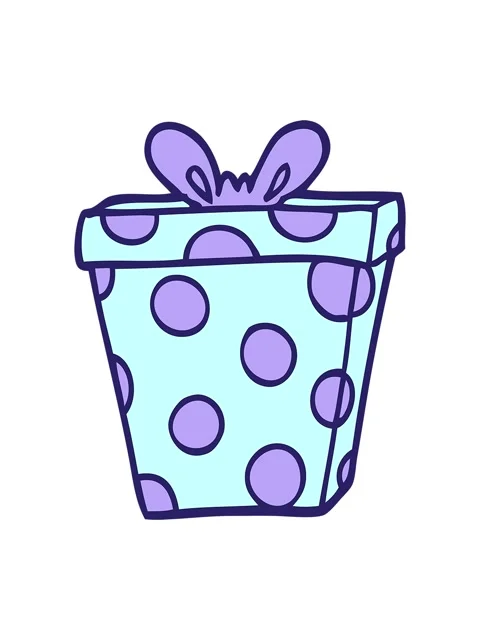 Pixelize effect animation of cartoon doodle wrapped present Stock Footage 324241119