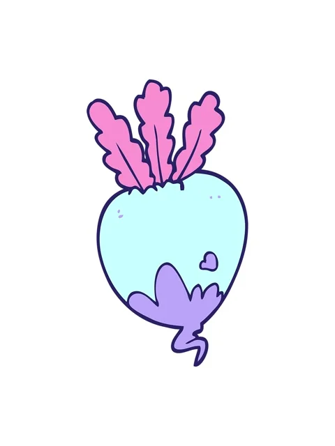 Pixelize effect animation of cartoon doodle beet root Stock Footage 324253706