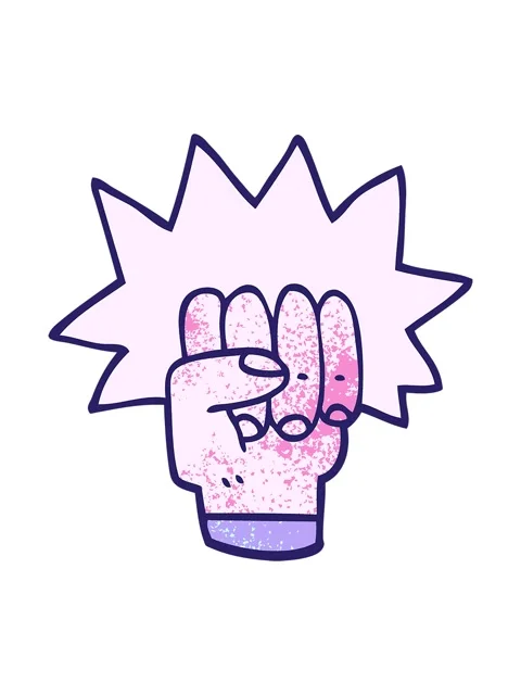 Pixelize effect animation of cartoon doodle punching fist Stock Footage 324281374