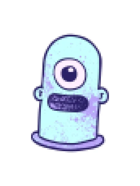 Pixelize effect animation of cartoon doodle alien man Stock Footage 324291098