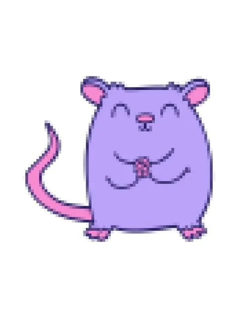 Pixelize effect animation of cartoon doodle happy mouse Stock Footage 324294830