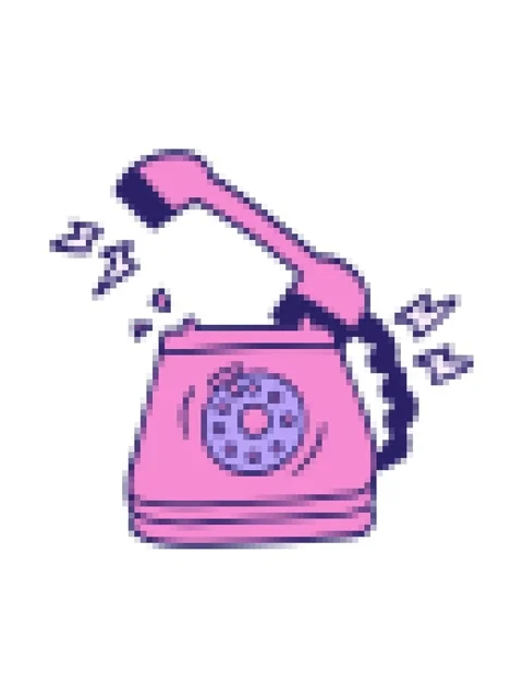 Pixelize effect animation of cartoon doodle old rotary dial telephone Stock Footage 324316521