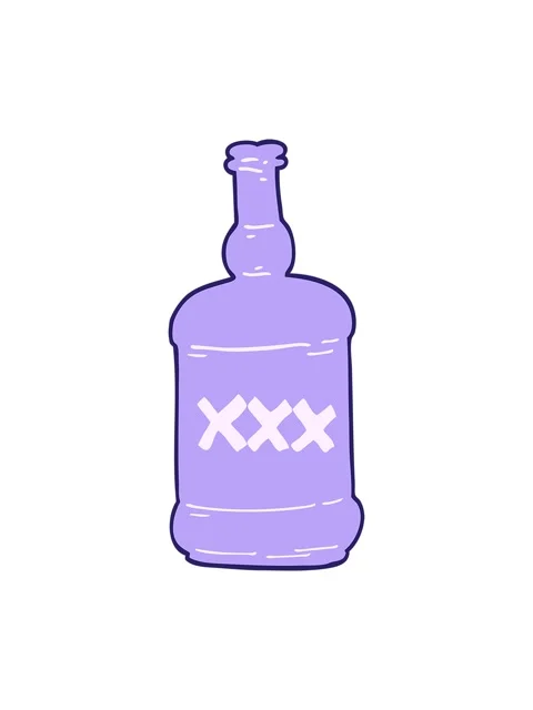 Pixelize effect animation of cartoon doodle spirits bottle Stock Footage 324346412