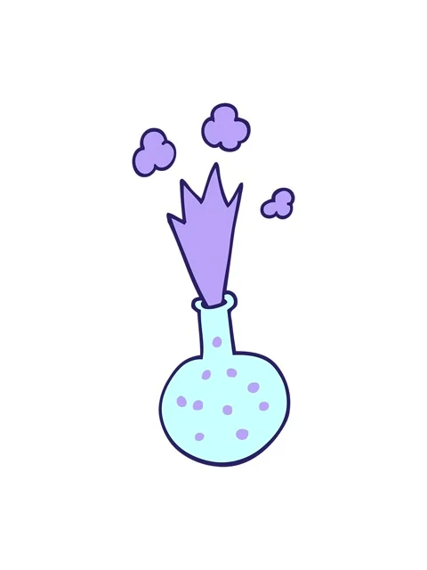Pixelize effect animation of cartoon doodle of a explosive chemical Stock Footage 324354528