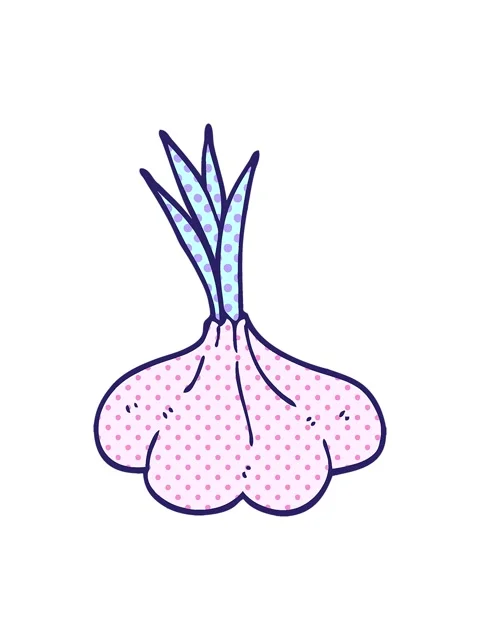 Pixelize effect animation of cartoon doodle garlic bulb Stock Footage 324369120
