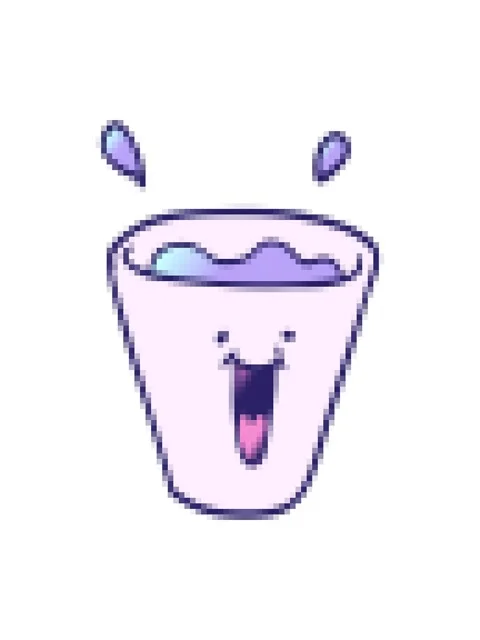 Pixelize effect animation of cartoon doodle happy drinks Stock Footage 324391345