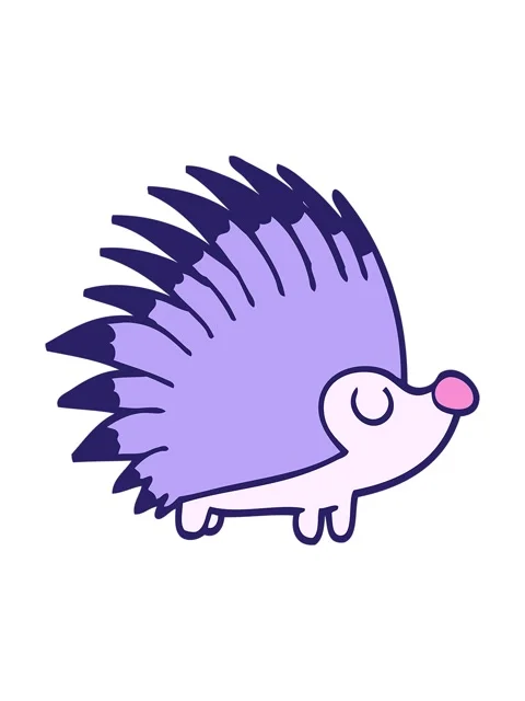 Pixelize effect animation of cartoon doodle of a spiked hedgehog Stock Footage 324395394