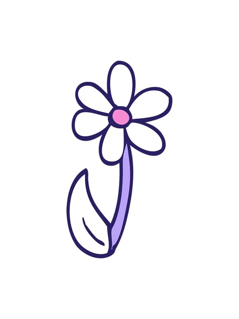 Pixelize effect animation of cartoon doodle single flower Stock Footage 324419509