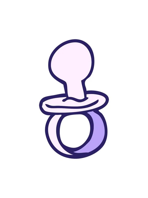 Pixelize effect animation of cartoon doodle baby pacifier Stock Footage 324429558