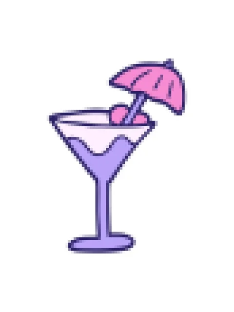 Pixelize effect animation of cartoon doodle cocktail Stock Footage 324488610