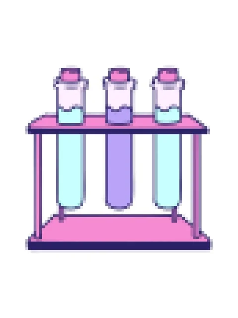 Pixelize effect animation of cartoon doodle of a science test tube Stock Footage 324490286