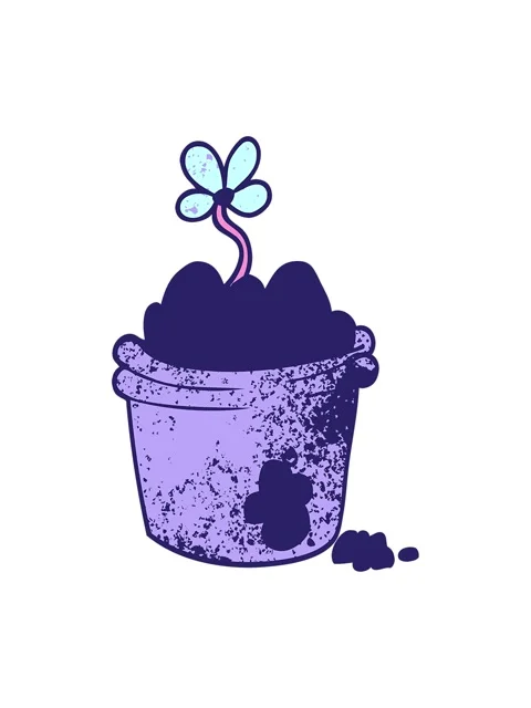 Pixelize effect animation of cartoon flower pot Stock Footage 324425805