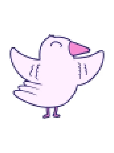 Pixelize effect animation of Cartoon of a fun cute Bird Stock Footage 324184014