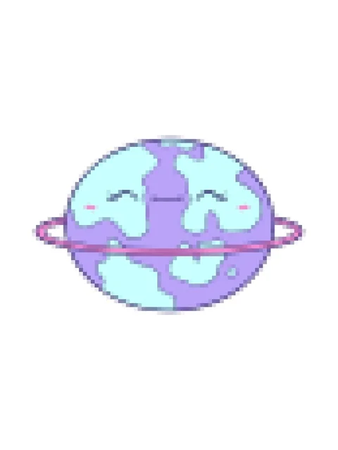 Pixelize effect animation of cartoon habitable alien planet Stock Footage 324234656