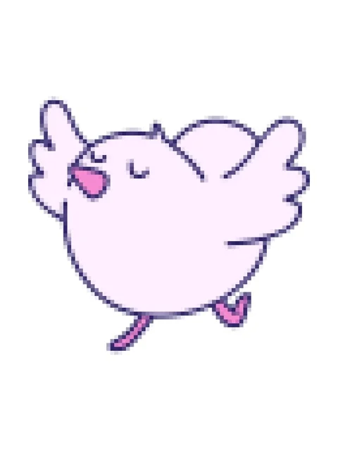 Pixelize effect animation of cartoon of a happy bird dancing Stock Footage 324260284