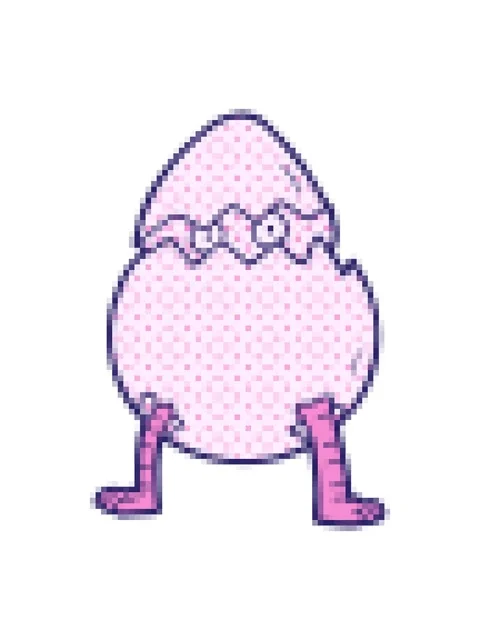 Pixelize effect animation of cartoon hatching egg Stock Footage 324071152