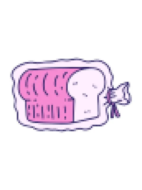 Pixelize effect animation of cartoon loaf of bread in plastic bag Stock Footage 324307140