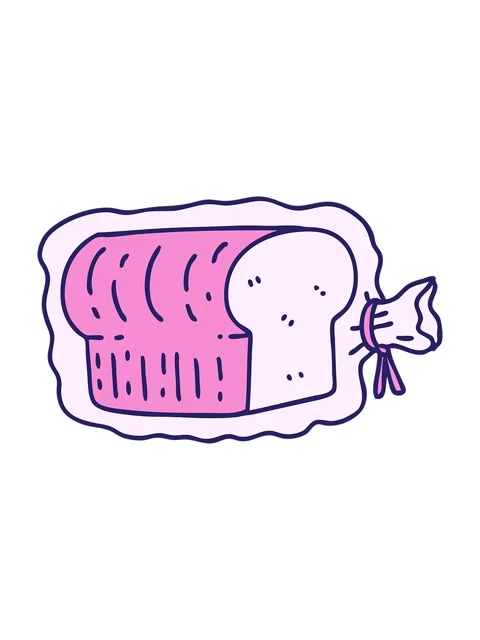 Pixelize effect animation of cartoon loaf of bread in plastic bag Stock Footage 324485841