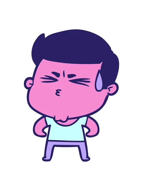 Pixelize effect animation of cartoon man sweating Stock Footage 324135021