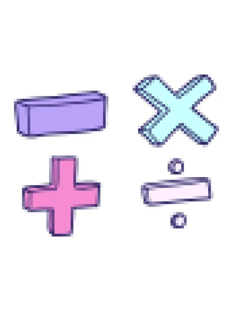 Pixelize effect animation of cartoon math symbols 스톡 동영상 324280472