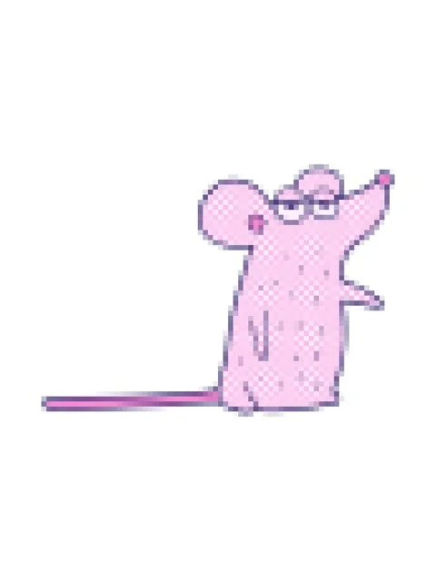Pixelize effect animation of  cartoon mouse Stock Footage 324150231