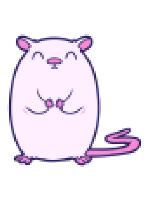 Pixelize effect animation of cartoon mouse Stock Footage 324481852
