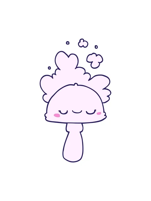 Pixelize effect animation of cartoon mushroom with spoor cloud Stock Footage 324322639