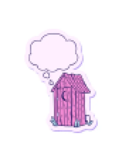 Pixelize effect animation of cartoon outdoor toilet with thought bubble as .. Vídeo Stock 324339154