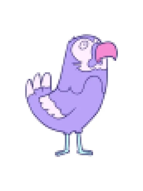 Pixelize effect animation of cartoon parrot Stock Footage 324258675