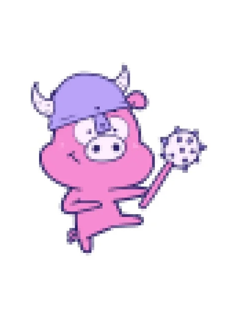 Pixelize effect animation of cartoon pig pointing Stock Footage 324336159