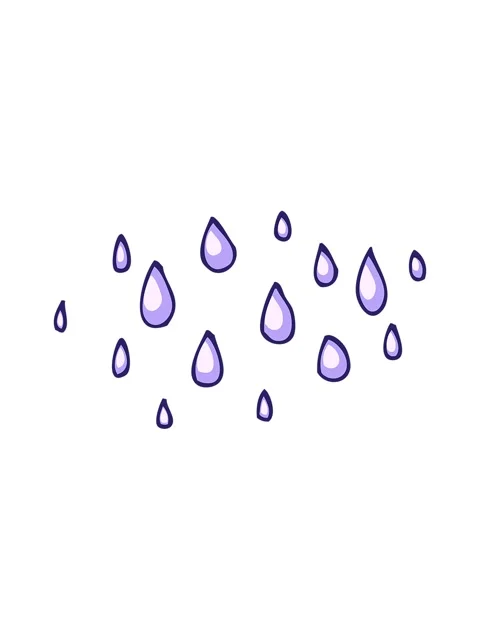 Pixelize effect animation of cartoon raindrops Stock Footage 324339850